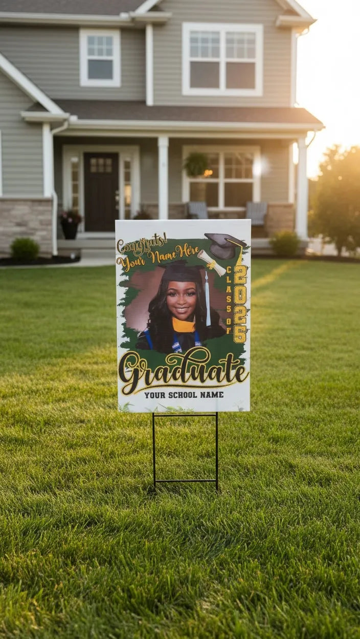 Custom UV Printed Yard Sign with Metal Stake