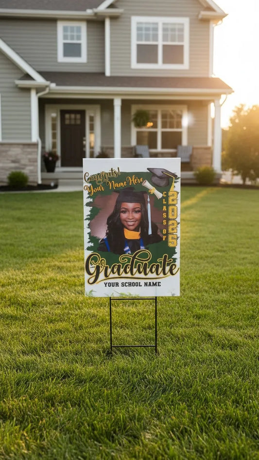 Custom UV Printed Yard Sign with Metal Stake
