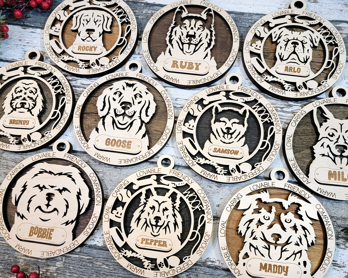 Adorable Dog Ornaments (A Breeds)