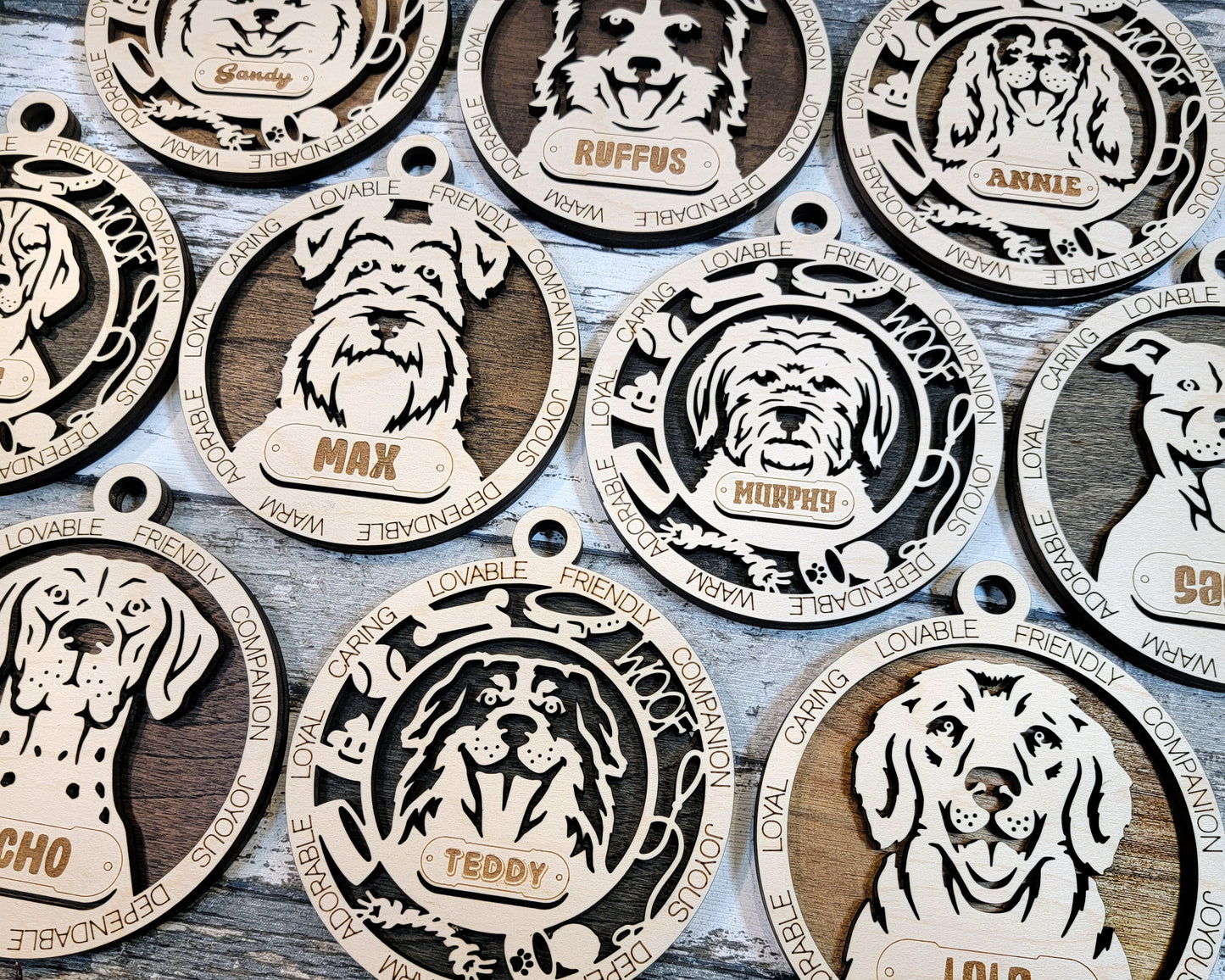 Adorable Dog Ornaments (A Breeds)