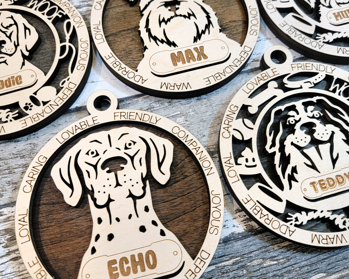 Adorable Dog Ornaments (A Breeds)